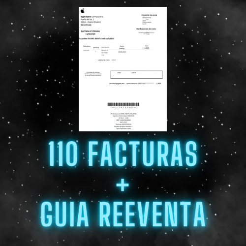 110 Facturas editables + Guía de reeventa
